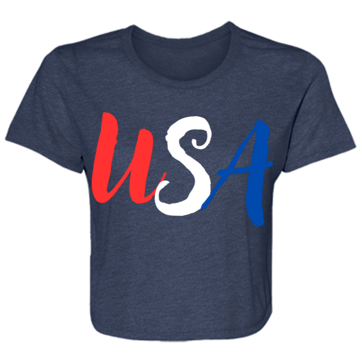 Women's USA Flowy Cropped Tee (5 Colors)