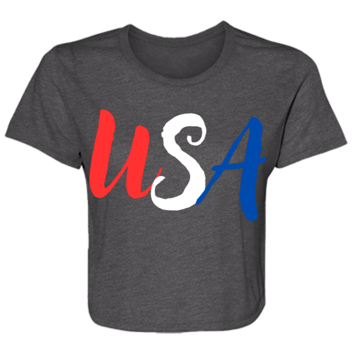 Women's USA Flowy Cropped Tee (5 Colors)