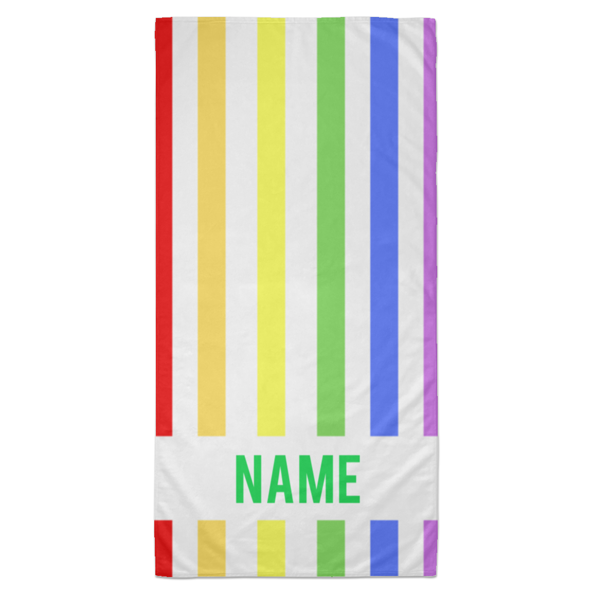Personalized Striped Beach Towel