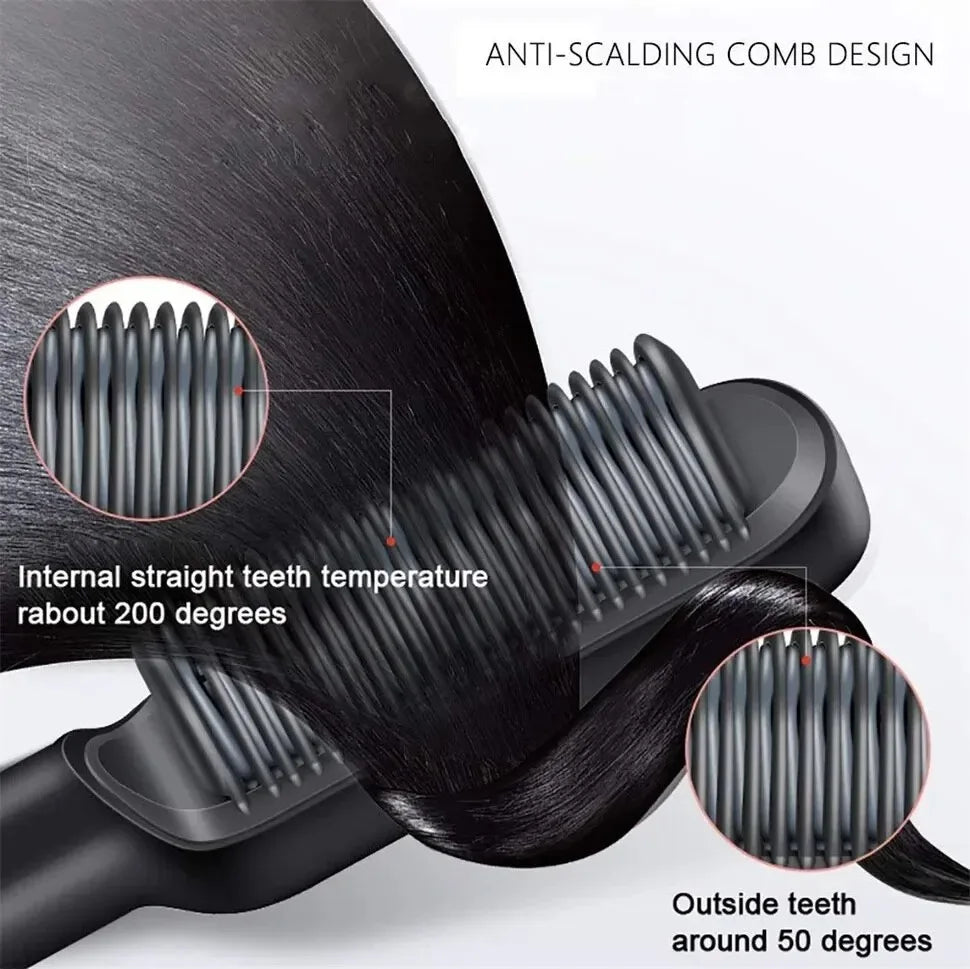 3 in 1 Professional Quick Heated Electric Hot Comb
