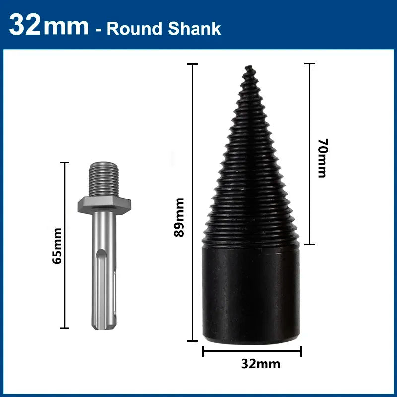 XCAN Firewood Chop 32mm/42mm HSS Firewood Splitter Drill Bit Wood Split Cone Drill Bit Woodworking Tools Wood Chopper