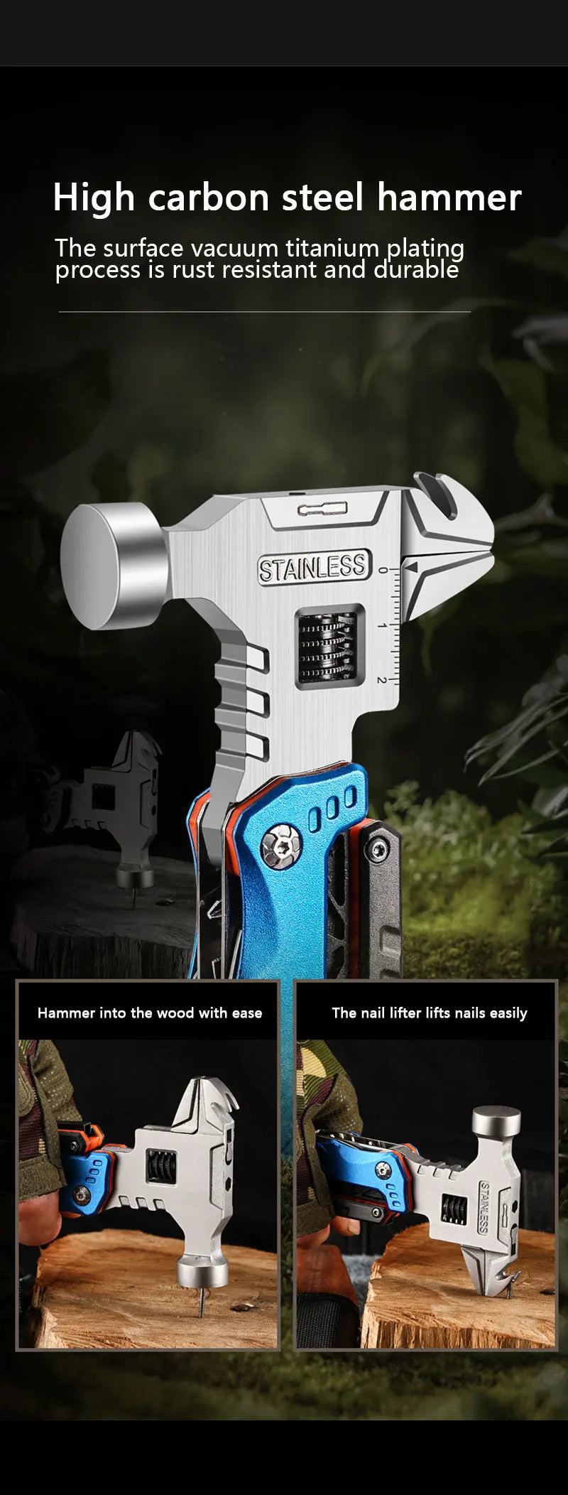 All-in-One Emergency Tool โ Hammer, Pliers, Wrench & More in One