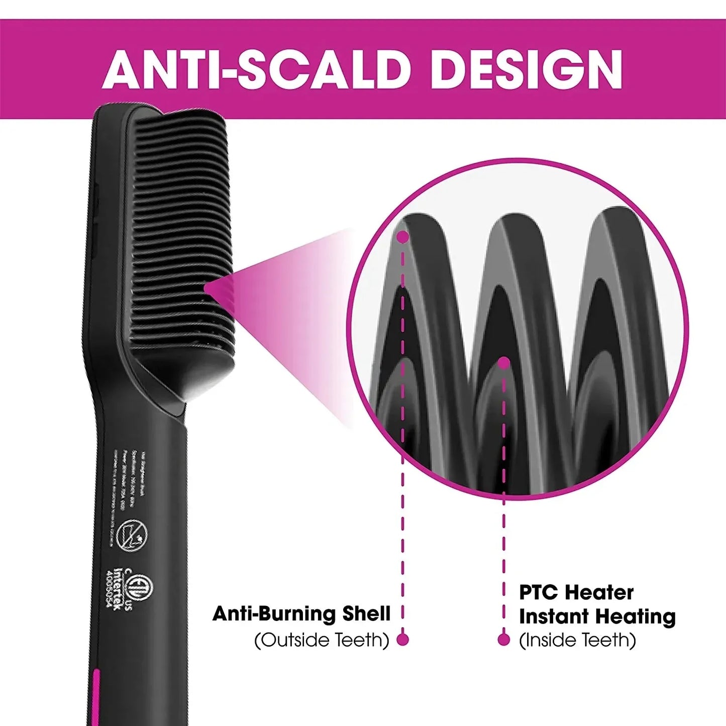 3 in 1 Professional Quick Heated Electric Hot Comb