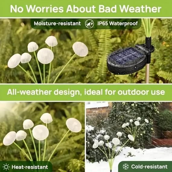GlowShroom Solar Garden Lights | Waterproof Jellyfish & Mushroom Outdoor Lamps