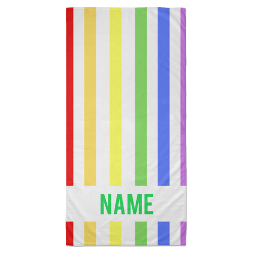 Personalized Striped Beach Towel