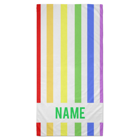 Personalized Striped Beach Towel
