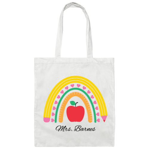 Teacher Pencil Rainbow Tote Bag