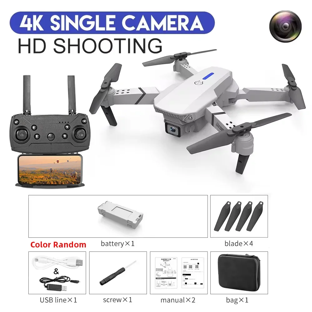 Folding Drone with Dual 4K HD Cameras | FPV Live Video Quadcopter with Altitude Hold