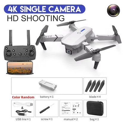 Folding Drone with Dual 4K HD Cameras | FPV Live Video Quadcopter with Altitude Hold