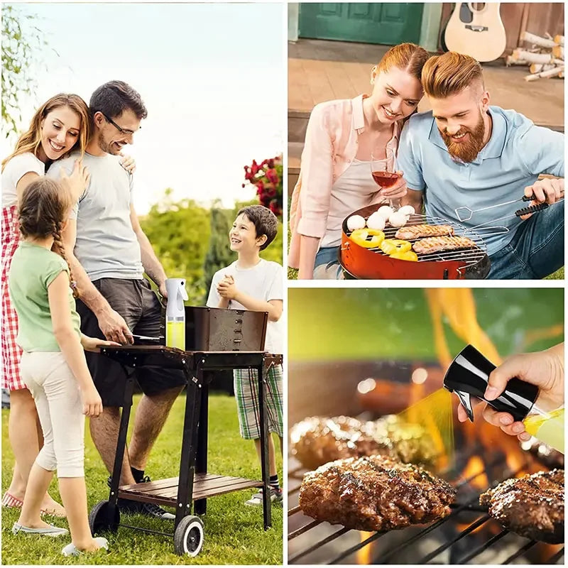 Woobrice Oil Spray Bottle 200/300/500ml - Eco-Friendly Cooking Sprayer for BBQ Baking Kitchen