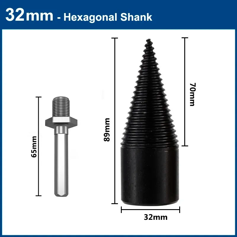 XCAN Firewood Chop 32mm/42mm HSS Firewood Splitter Drill Bit Wood Split Cone Drill Bit Woodworking Tools Wood Chopper