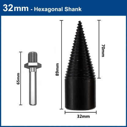 XCAN Firewood Chop 32mm/42mm HSS Firewood Splitter Drill Bit Wood Split Cone Drill Bit Woodworking Tools Wood Chopper