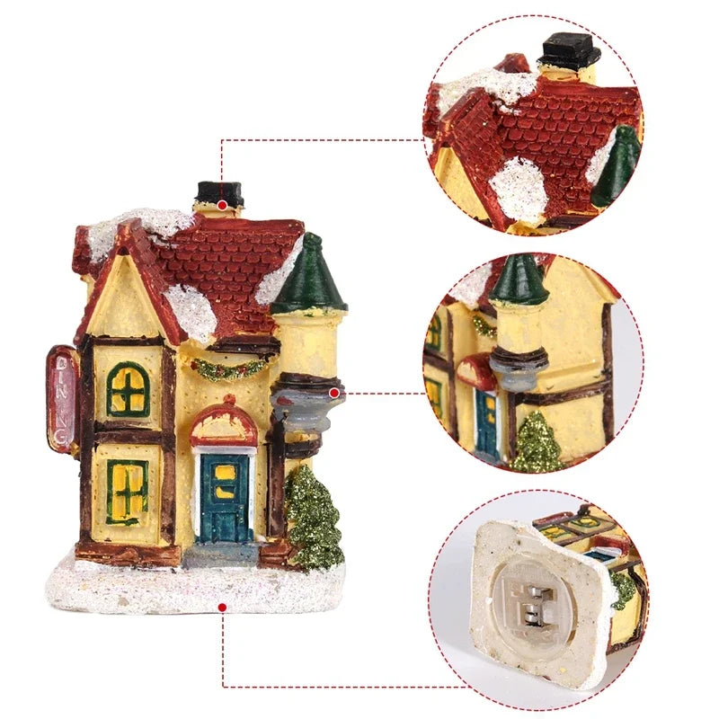 Christmas House Light Decorations For Home Ornaments Kids Xmas Gift New Year 2025 Navidad Decor Bedroom Night Light With Battery
