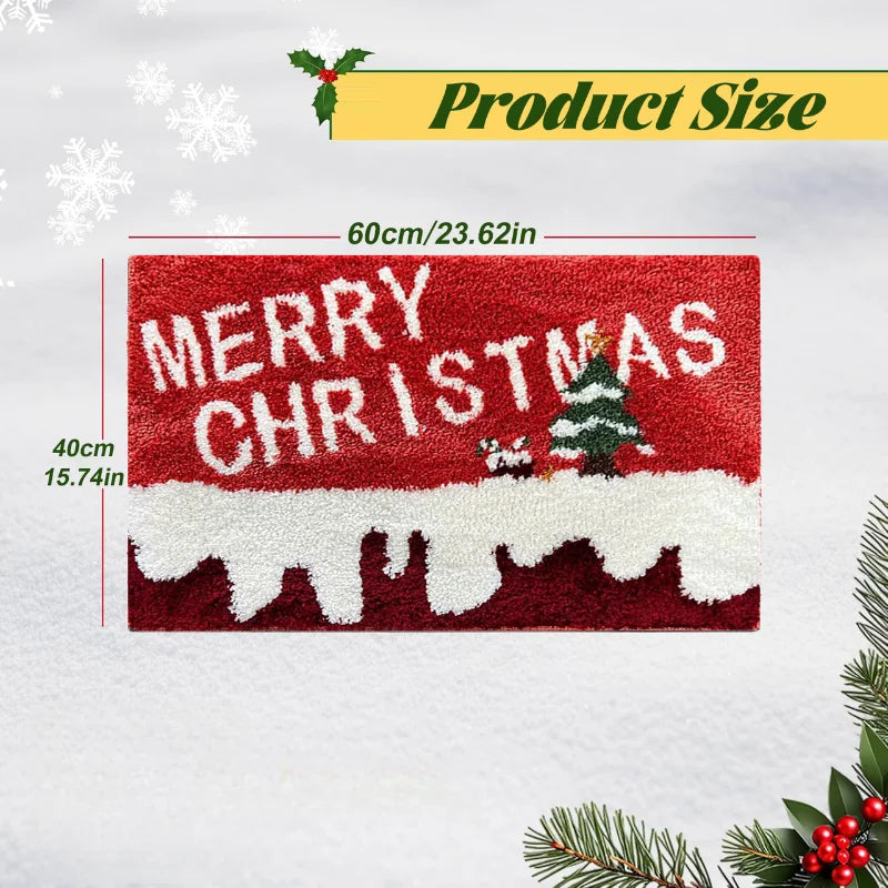 Christmas Door Mat Red Santa Claus Outdoor and indoor Gingerbread Man Carpet  New Year 2026 Merry Christmas Home Decor Foot Mat