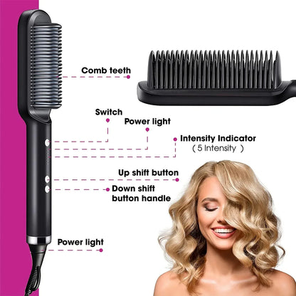 3 in 1 Professional Quick Heated Electric Hot Comb