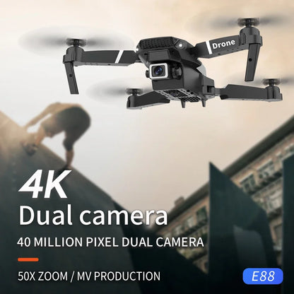 Folding Drone with Dual 4K HD Cameras | FPV Live Video Quadcopter with Altitude Hold