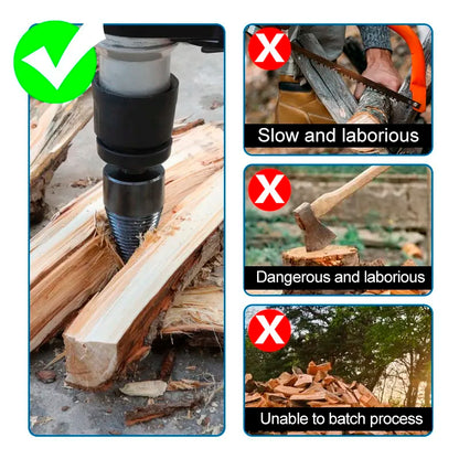 XCAN Firewood Chop 32mm/42mm HSS Firewood Splitter Drill Bit Wood Split Cone Drill Bit Woodworking Tools Wood Chopper