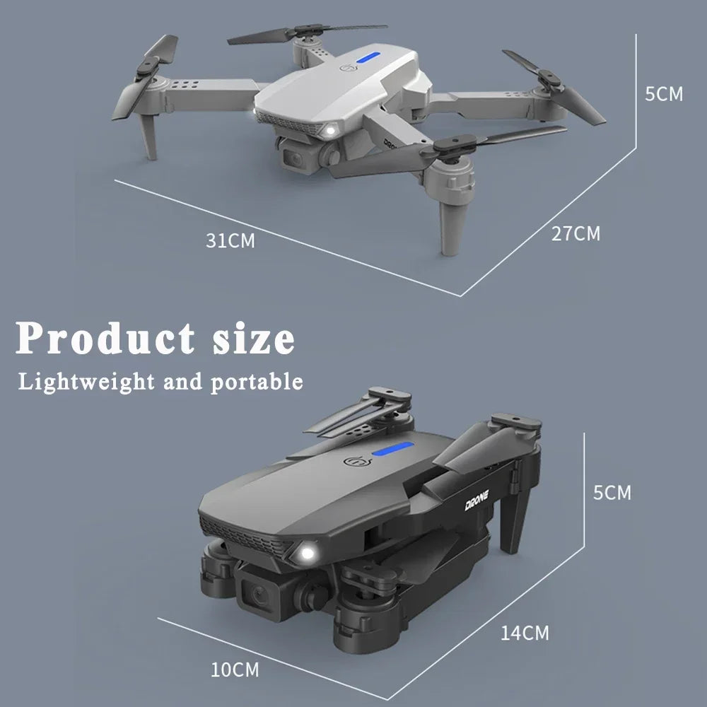 Folding Drone with Dual 4K HD Cameras | FPV Live Video Quadcopter with Altitude Hold