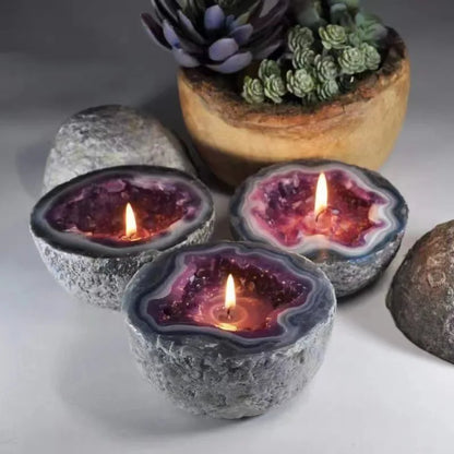 AuraGlow™ Crystal Healing Candle 🔮✨