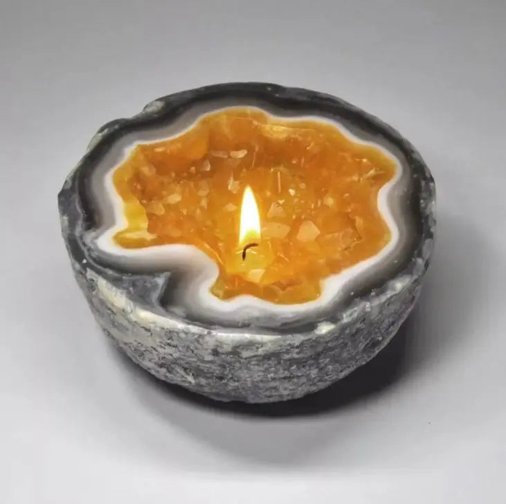 AuraGlow™ Crystal Healing Candle 🔮✨