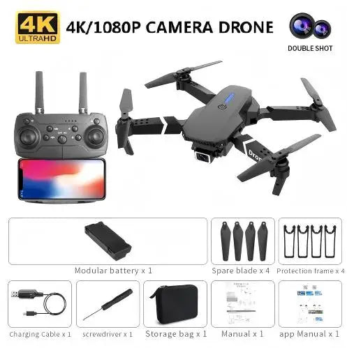 Folding Drone with Dual 4K HD Cameras | FPV Live Video Quadcopter with Altitude Hold