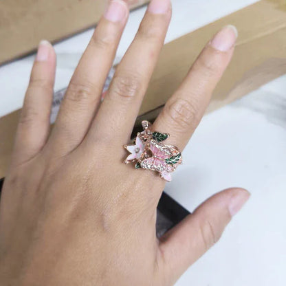 Fashion Flower Butterfly Ring