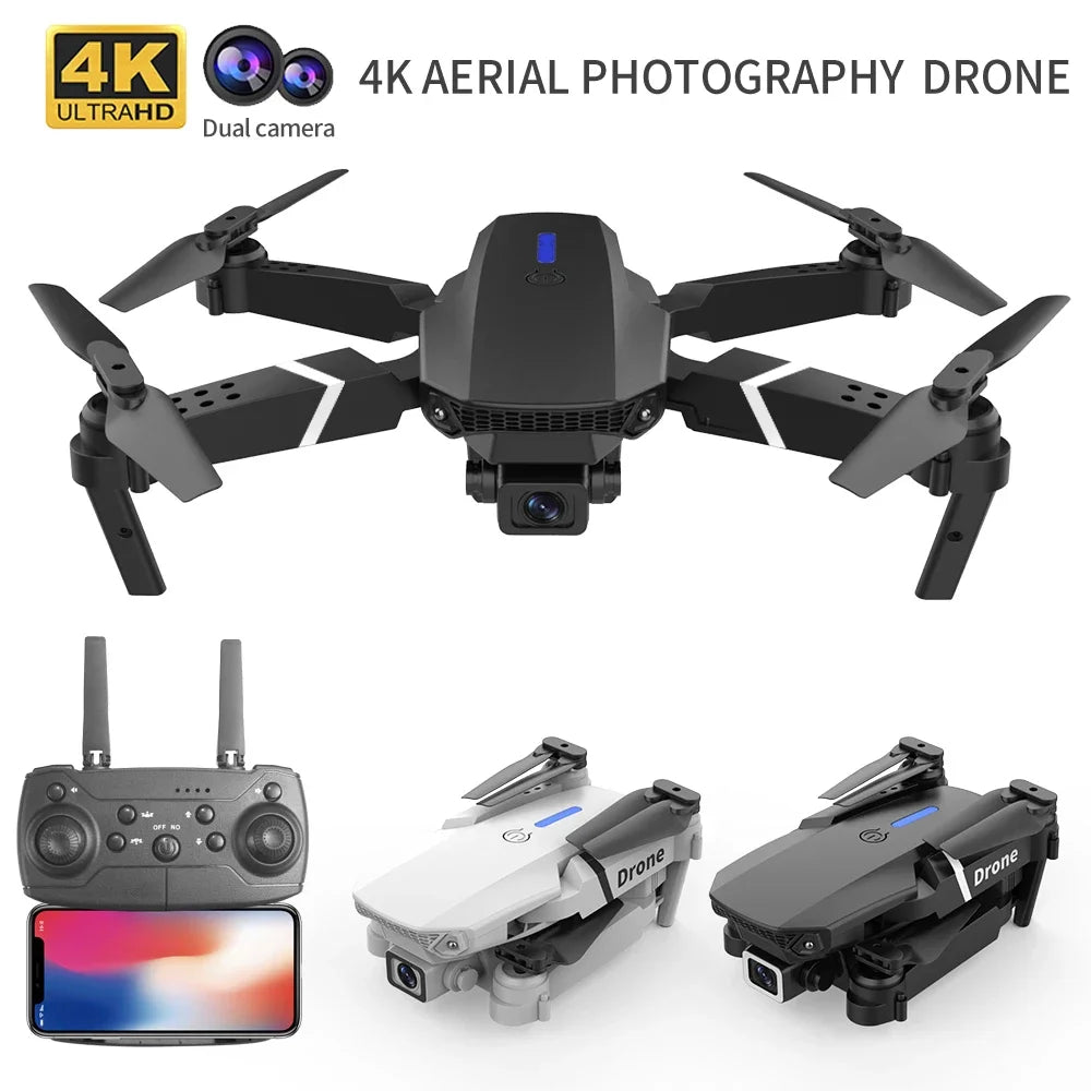 Folding Drone with Dual 4K HD Cameras | FPV Live Video Quadcopter with Altitude Hold
