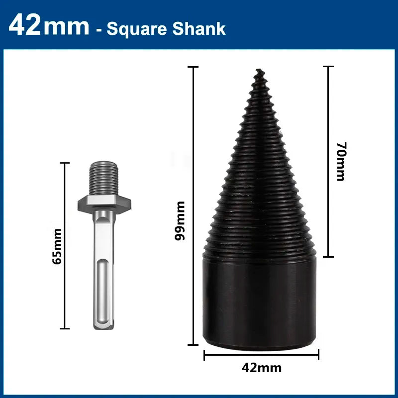 XCAN Firewood Chop 32mm/42mm HSS Firewood Splitter Drill Bit Wood Split Cone Drill Bit Woodworking Tools Wood Chopper