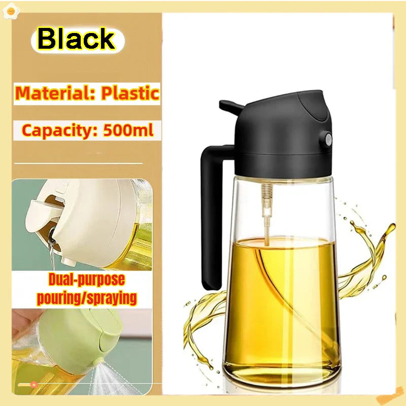 Woobrice Oil Spray Bottle 200/300/500ml - Eco-Friendly Cooking Sprayer for BBQ Baking Kitchen