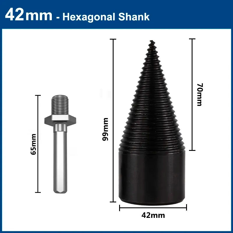 XCAN Firewood Chop 32mm/42mm HSS Firewood Splitter Drill Bit Wood Split Cone Drill Bit Woodworking Tools Wood Chopper