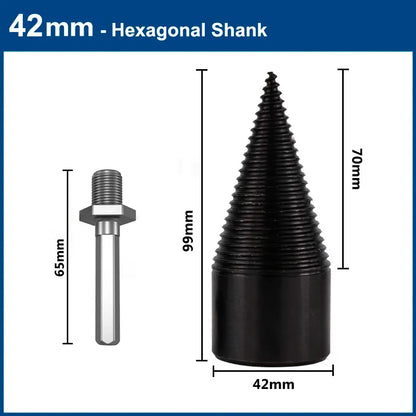 XCAN Firewood Chop 32mm/42mm HSS Firewood Splitter Drill Bit Wood Split Cone Drill Bit Woodworking Tools Wood Chopper