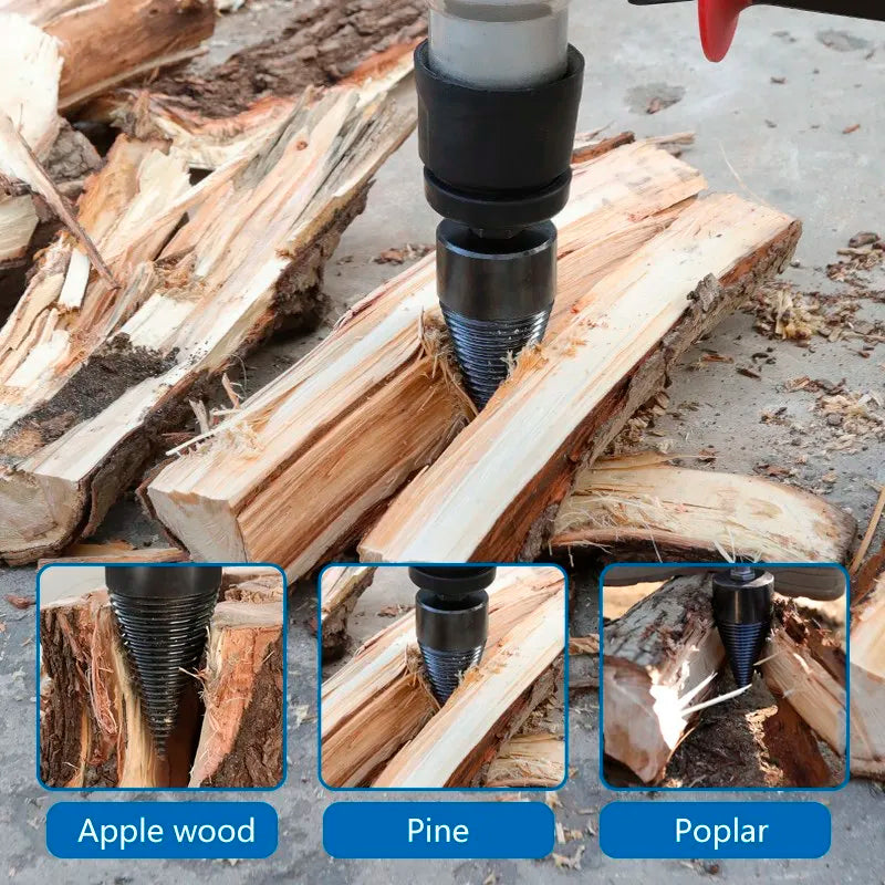 XCAN Firewood Chop 32mm/42mm HSS Firewood Splitter Drill Bit Wood Split Cone Drill Bit Woodworking Tools Wood Chopper