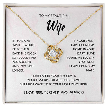To My Beautiful Wife | Love Knot Necklace