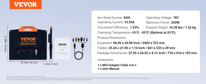 SucceBuy Portable Monocrystalline Solar Panel Foldable ETFE Charger Efficiency Panel Waterproof for Power Station Camping Hiking